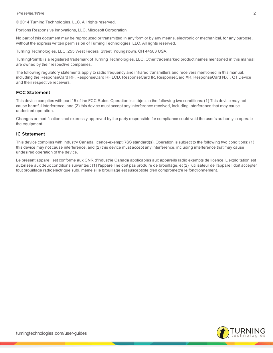 Turning Technologies PresenterWare User Manual | Page 2 / 13
