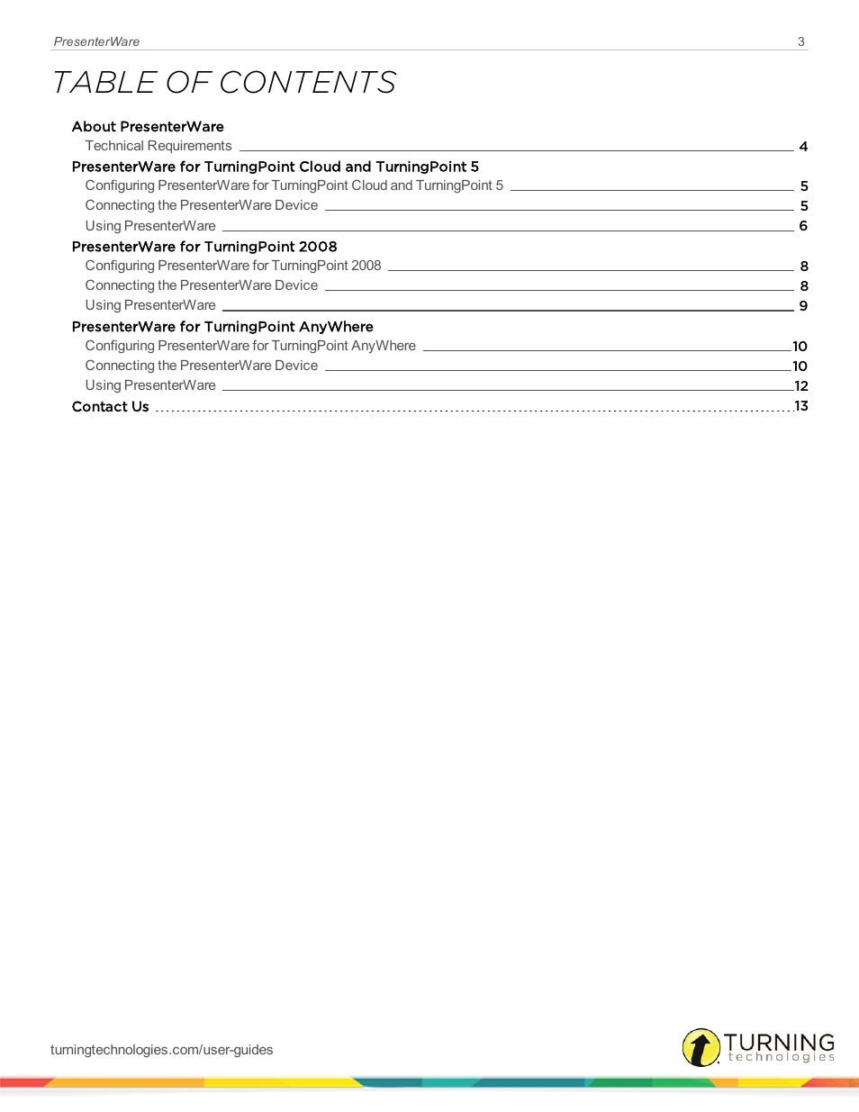 Turning Technologies PresenterWare User Manual | Page 3 / 13