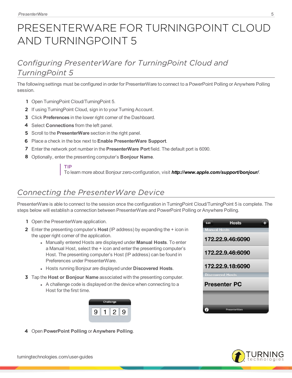 Connecting the presenterware device | Turning Technologies PresenterWare User Manual | Page 5 / 13