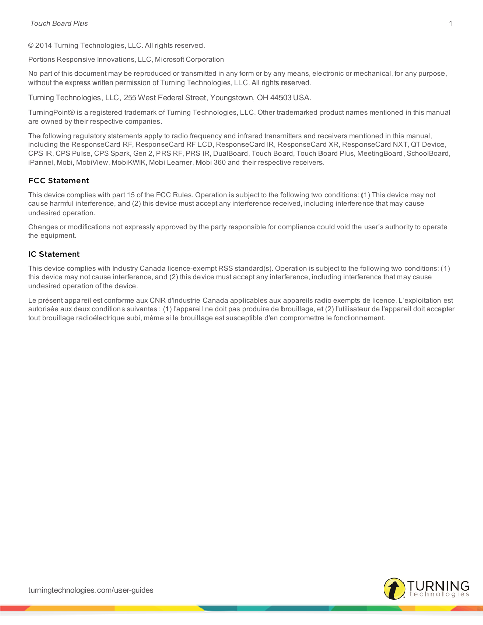 Turning Technologies Touch Board User Manual | Page 2 / 20