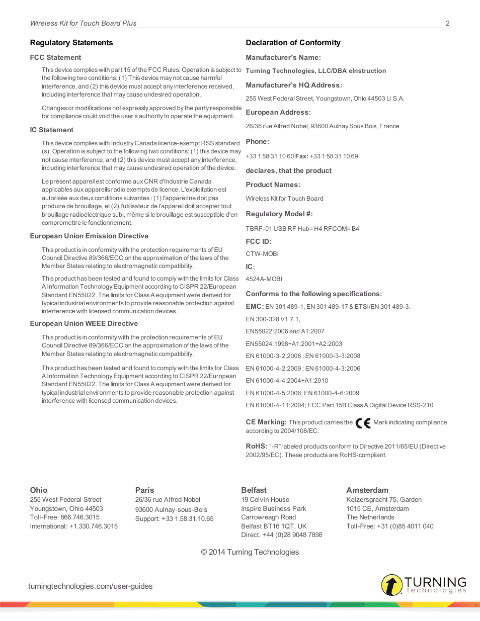 Turning Technologies Touch Board User Manual | Page 2 / 2