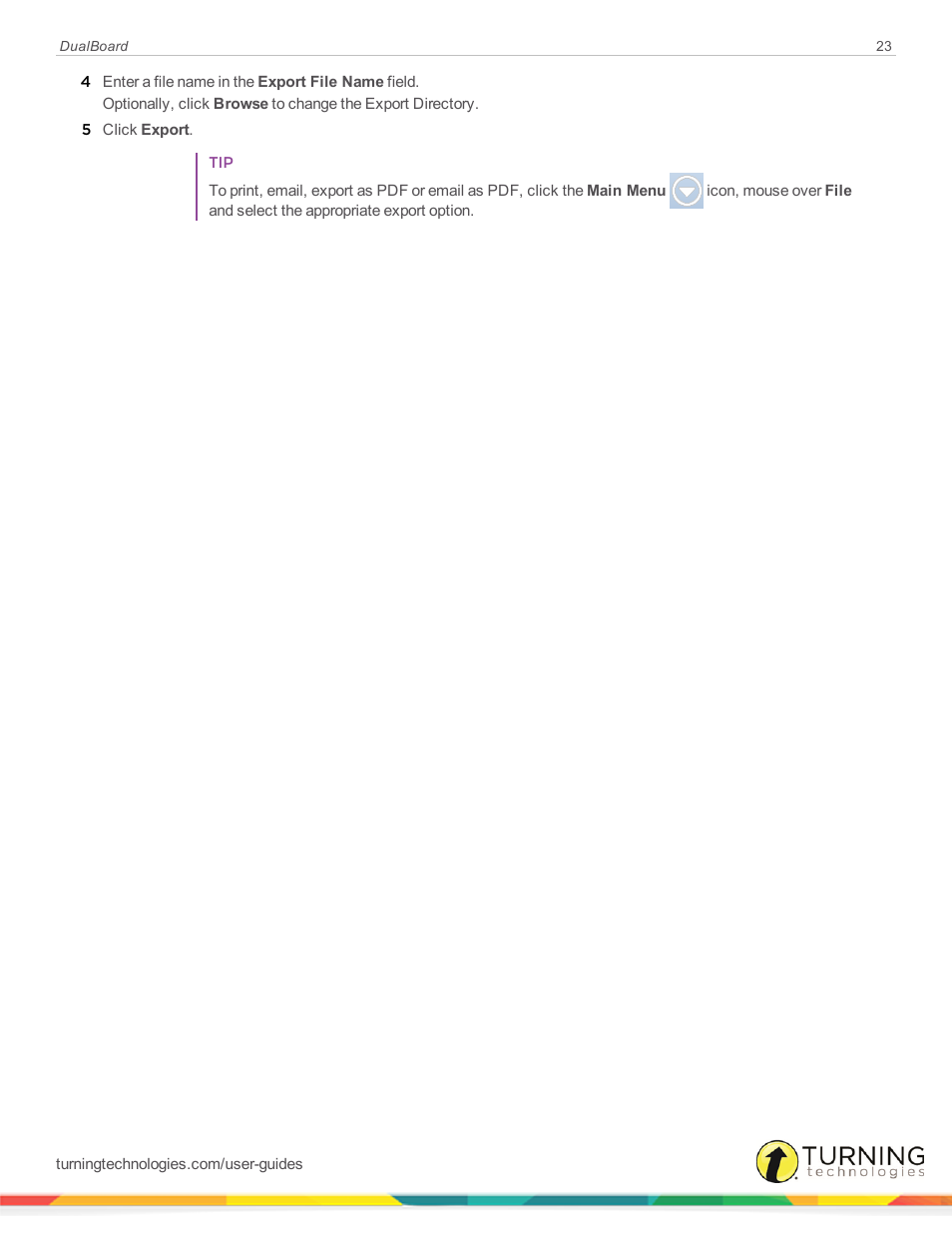 Turning Technologies DualBoard User Manual | Page 23 / 27