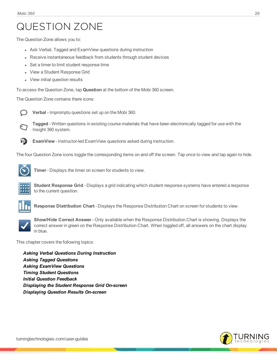 Question zone | Turning Technologies Mobi User Manual | Page 29 / 37