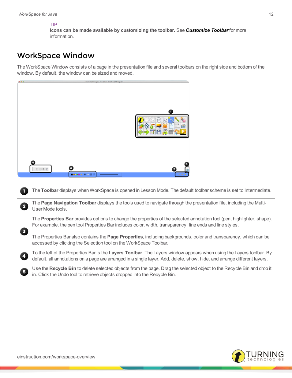 Workspace window | Turning Technologies WorkSpace User Manual | Page 12 / 41