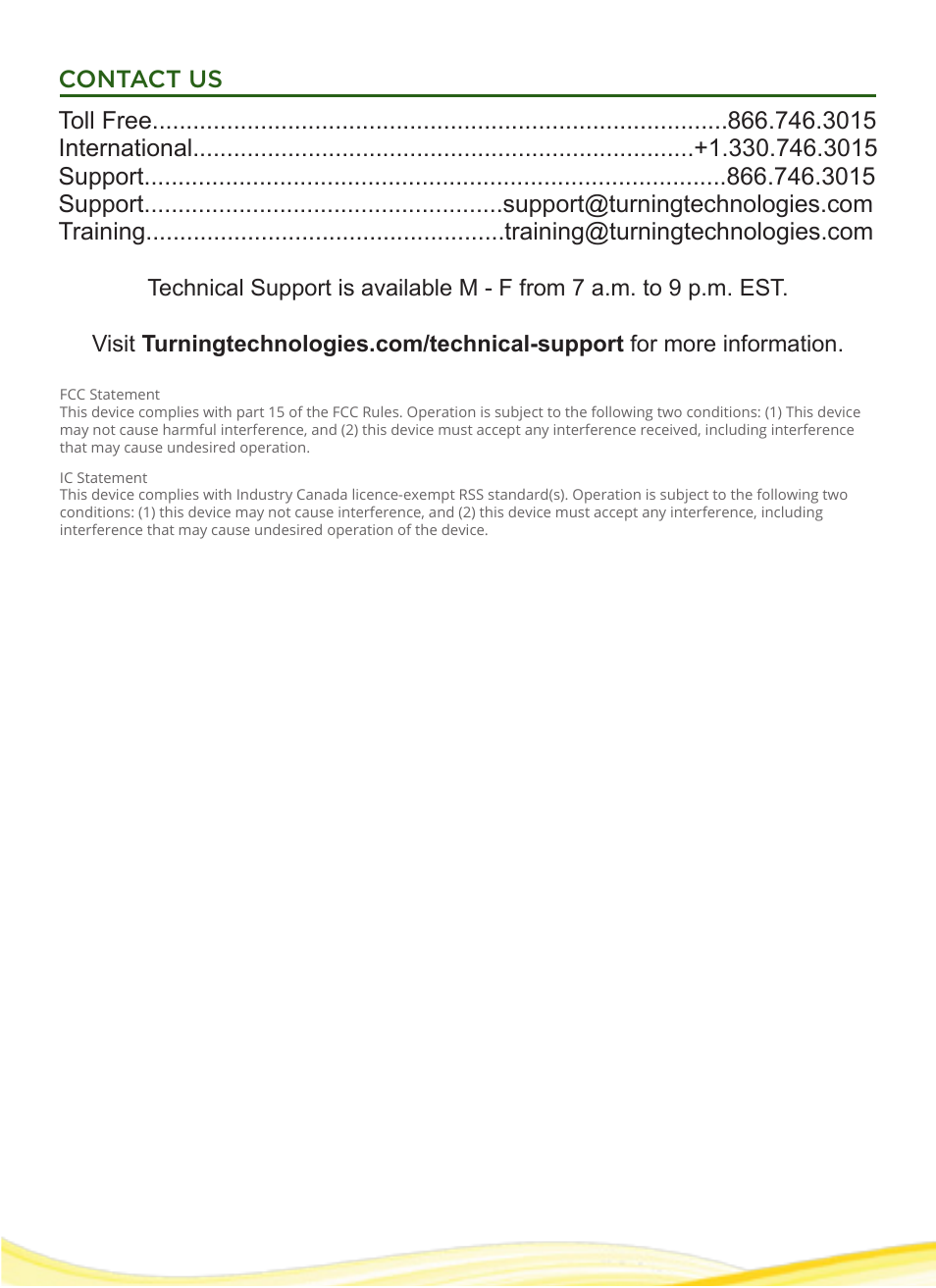 Turning Technologies Response Devices User Manual | Page 4 / 4