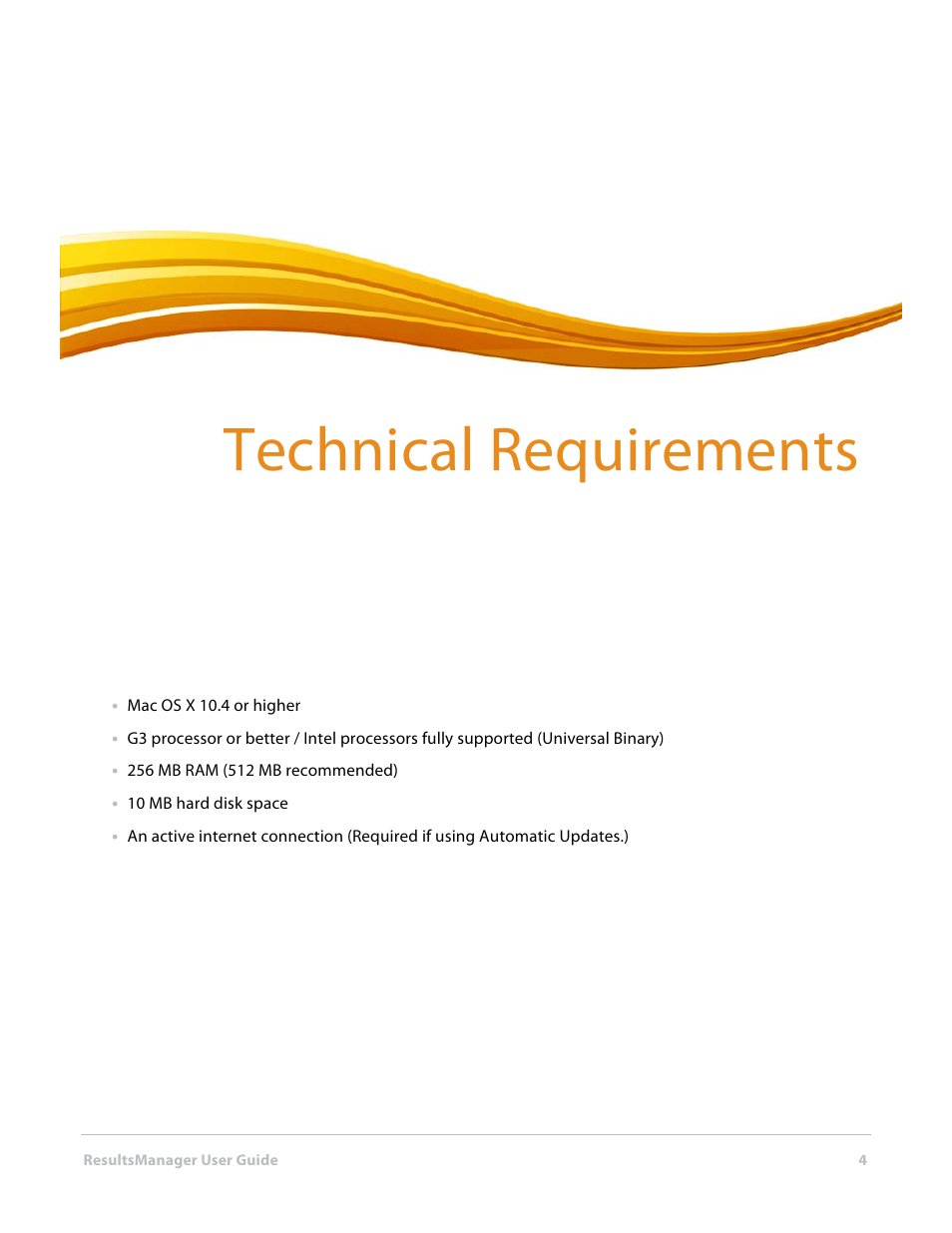 1 technical requirements, Technical requirements | Turning Technologies ResultsManager User Manual | Page 4 / 31