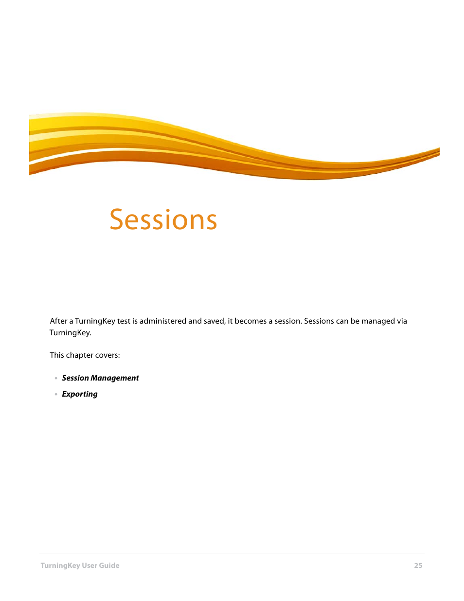 5 sessions, Sessions | Turning Technologies TurningKey User Manual | Page 25 / 34