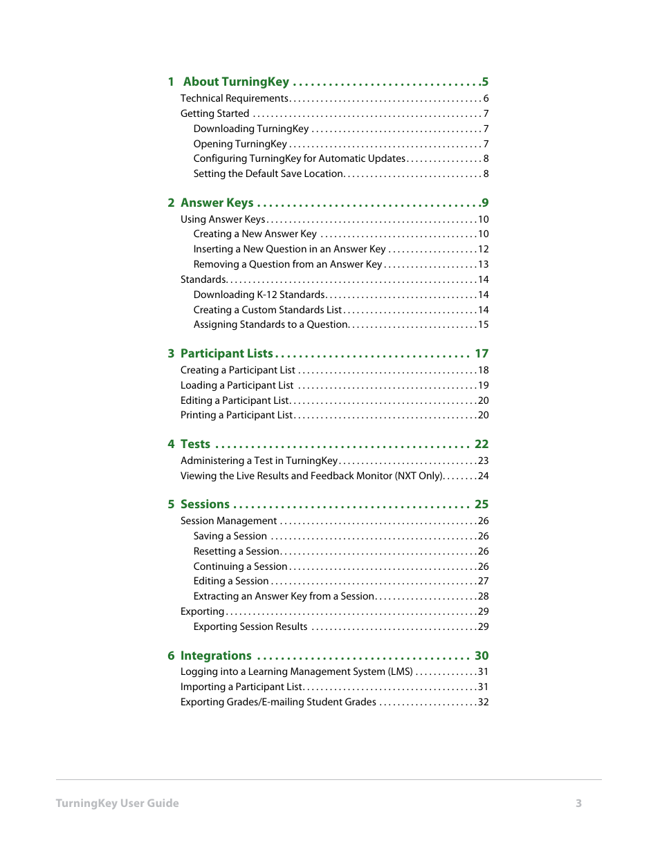 Turning Technologies TurningKey User Manual | Page 3 / 34