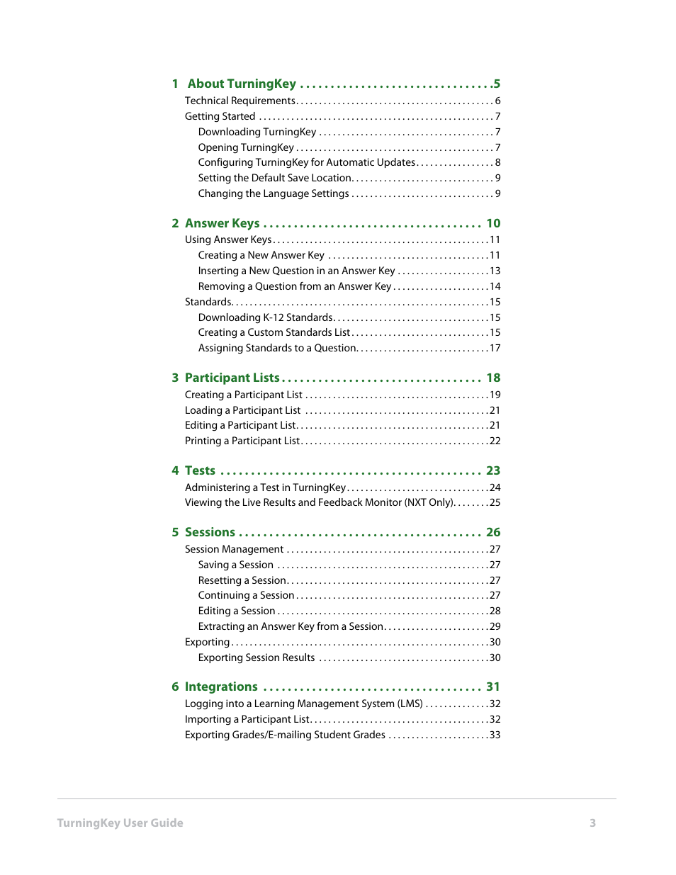 Turning Technologies TurningKey User Manual | Page 3 / 35