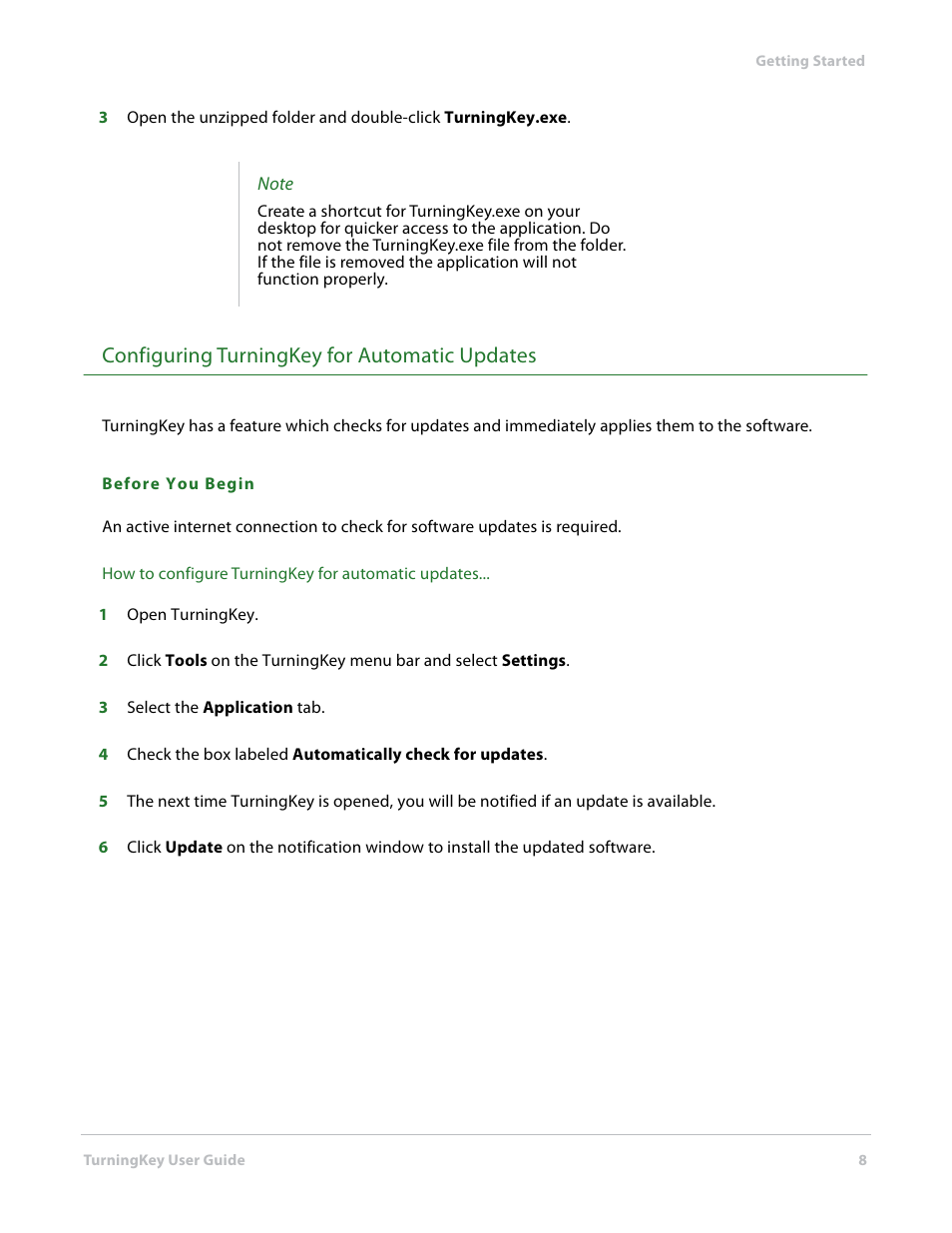 Configuring turningkey for automatic updates | Turning Technologies TurningKey User Manual | Page 8 / 35