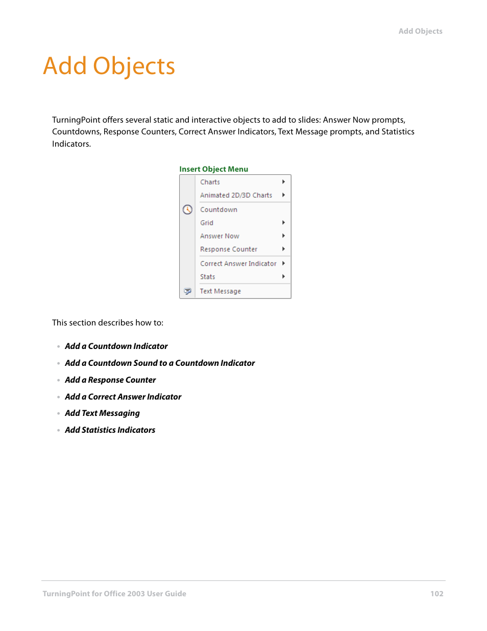 Add objects | Turning Technologies TurningPoint User Manual | Page 102 / 277