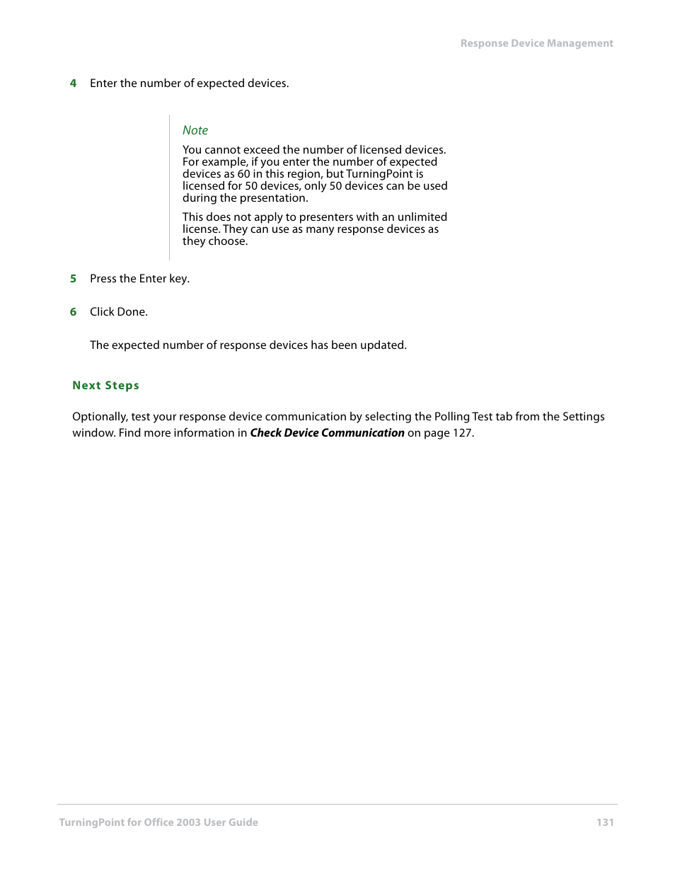 Turning Technologies TurningPoint User Manual | Page 131 / 277