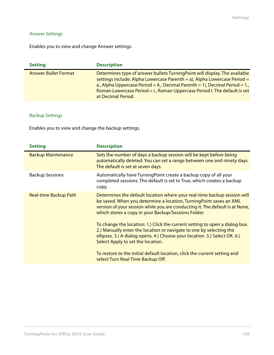 Turning Technologies TurningPoint User Manual | Page 138 / 277