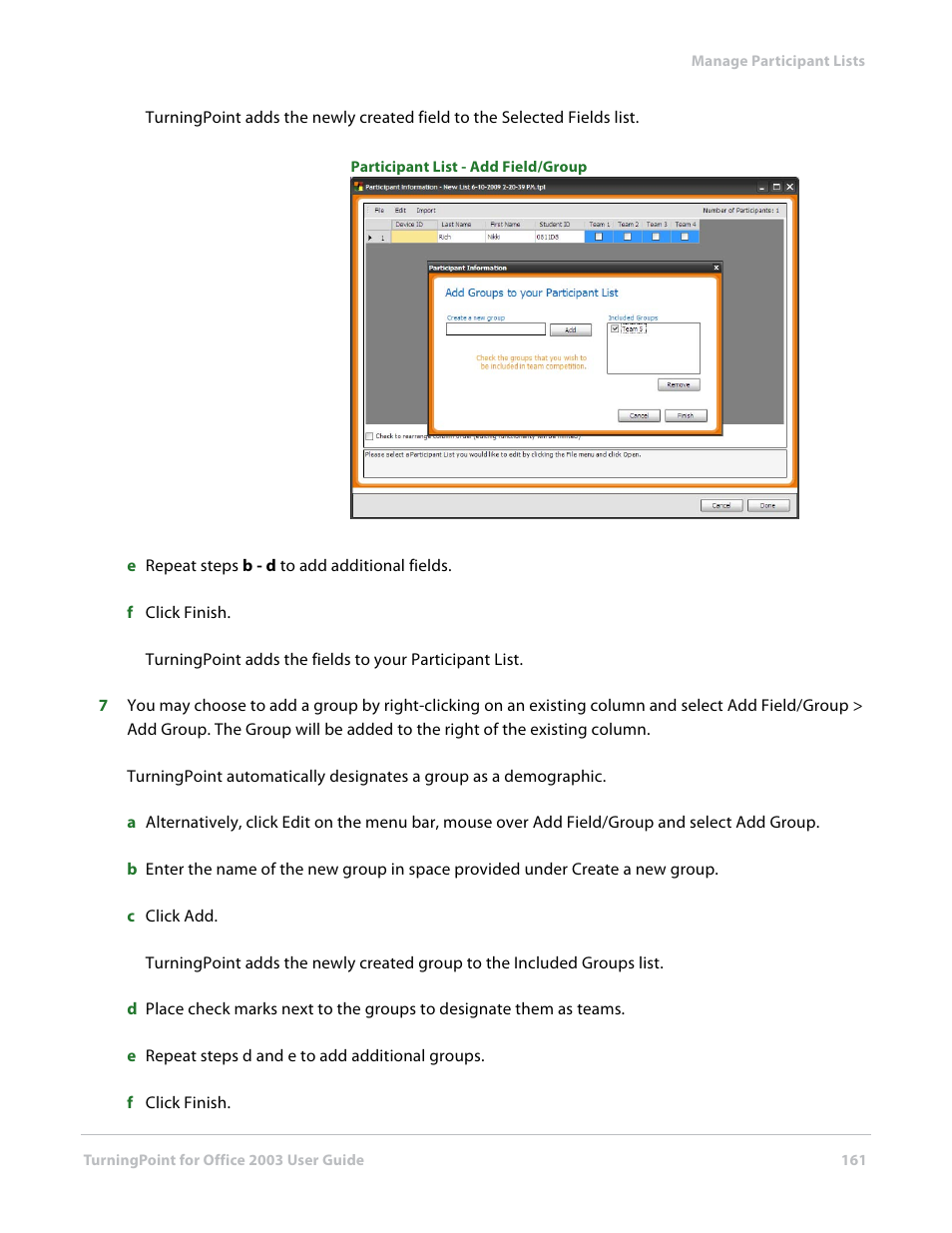Turning Technologies TurningPoint User Manual | Page 161 / 277