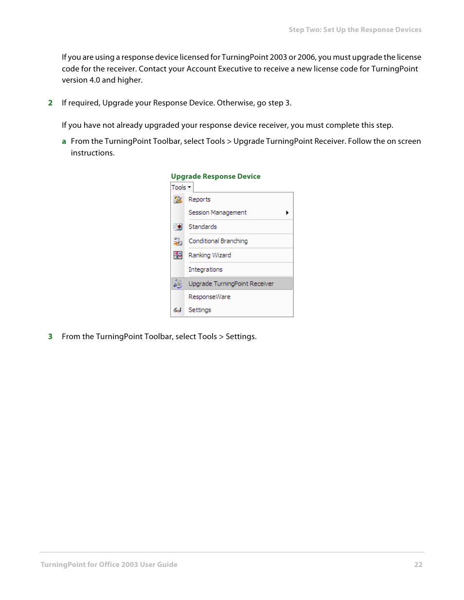 Turning Technologies TurningPoint User Manual | Page 22 / 277