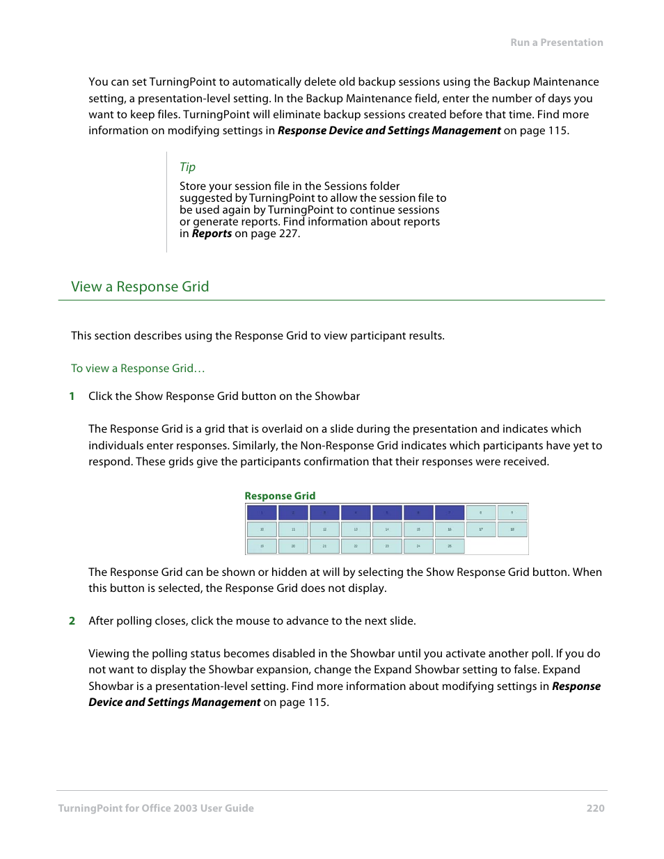 View a response grid | Turning Technologies TurningPoint User Manual | Page 220 / 277