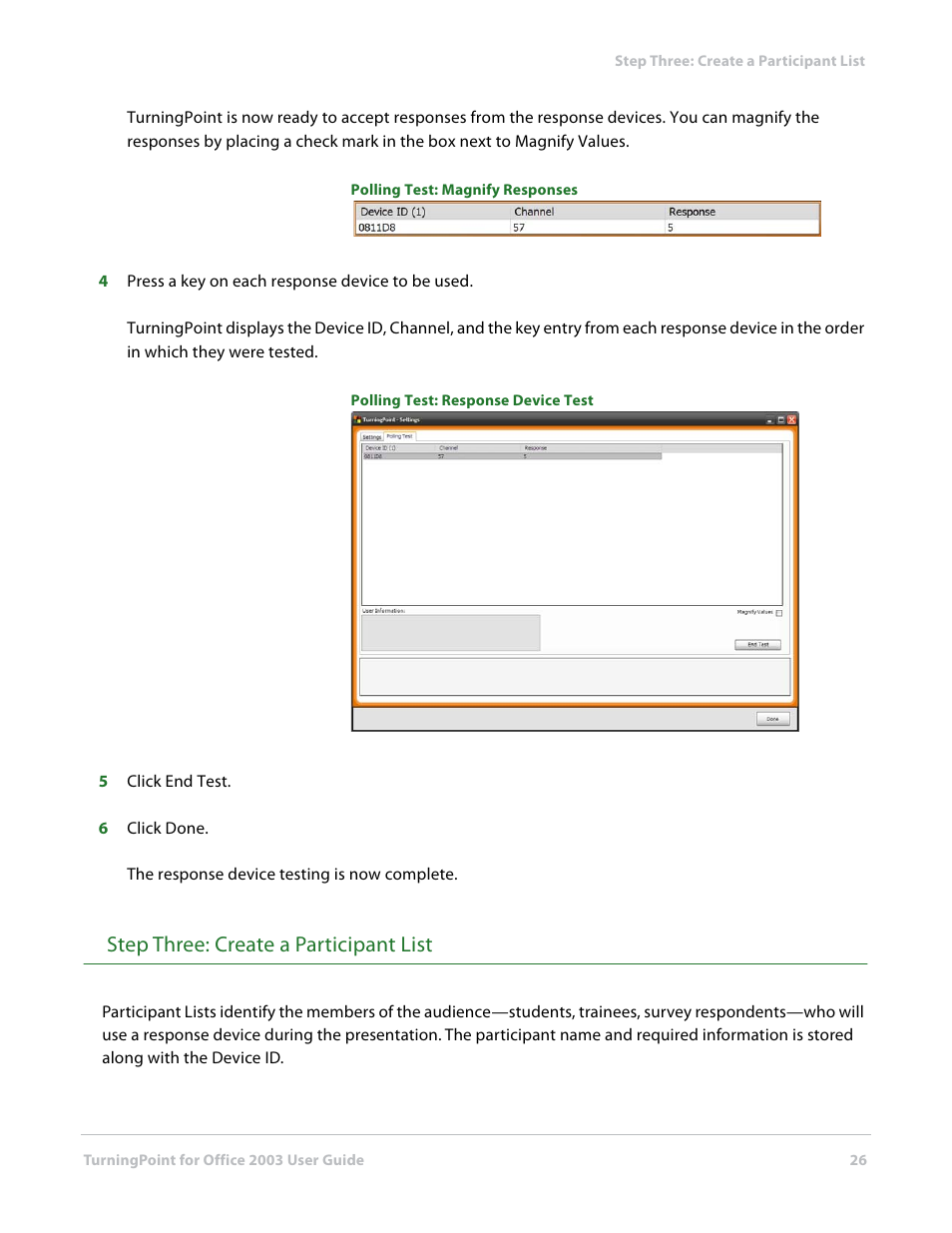 Step three: create a participant list | Turning Technologies TurningPoint User Manual | Page 26 / 277