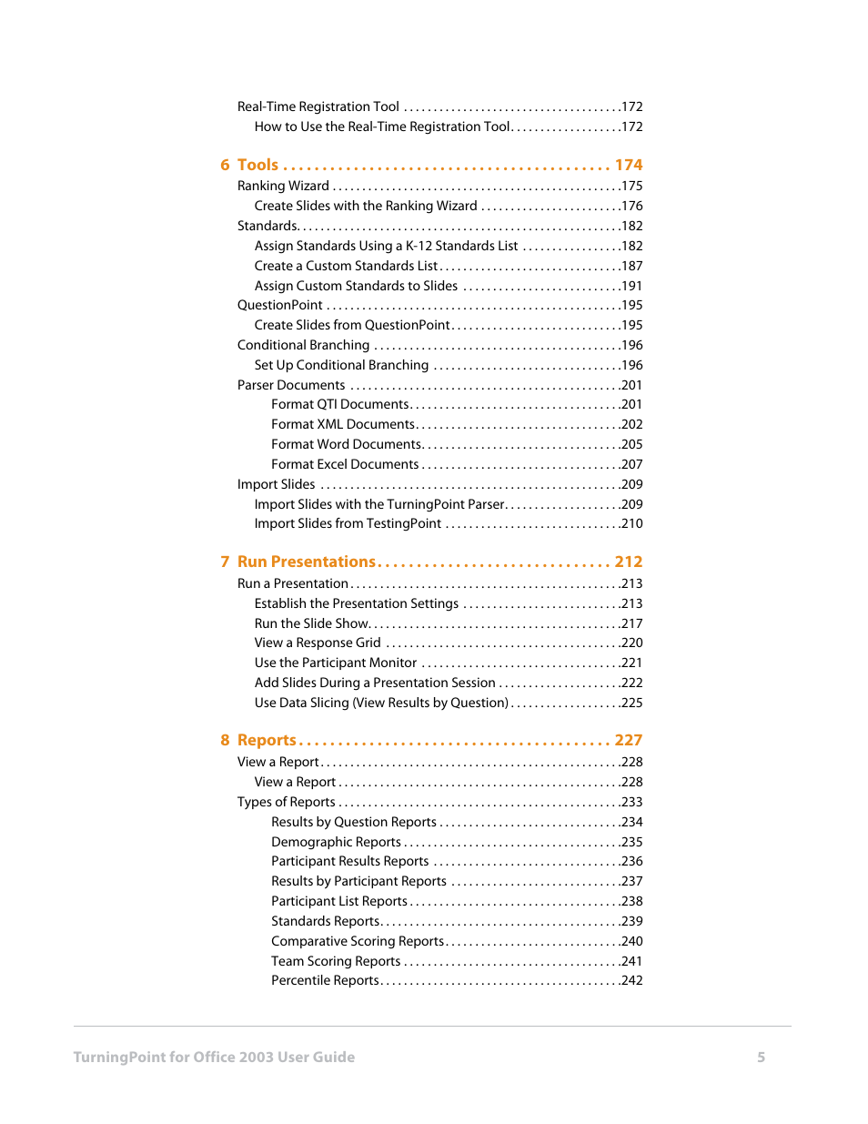 Turning Technologies TurningPoint User Manual | Page 5 / 277