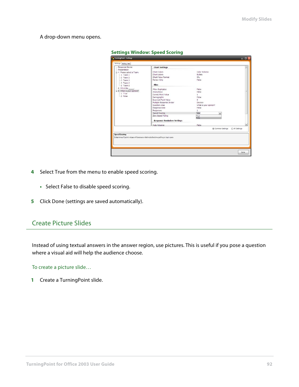 Create picture slides | Turning Technologies TurningPoint User Manual | Page 92 / 277