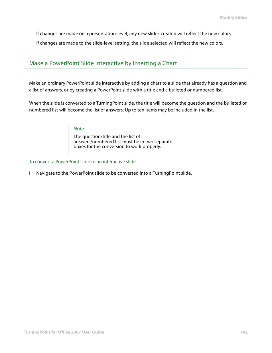 Turning Technologies TurningPoint User Manual | Page 102 / 282