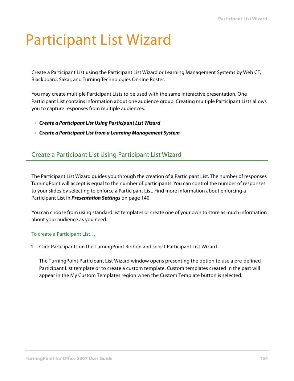 Participant list wizard | Turning Technologies TurningPoint User Manual | Page 154 / 282