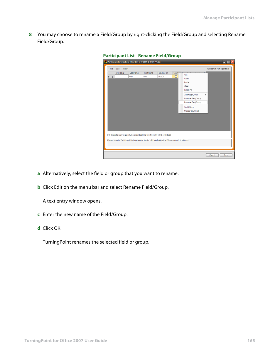 Turning Technologies TurningPoint User Manual | Page 165 / 282