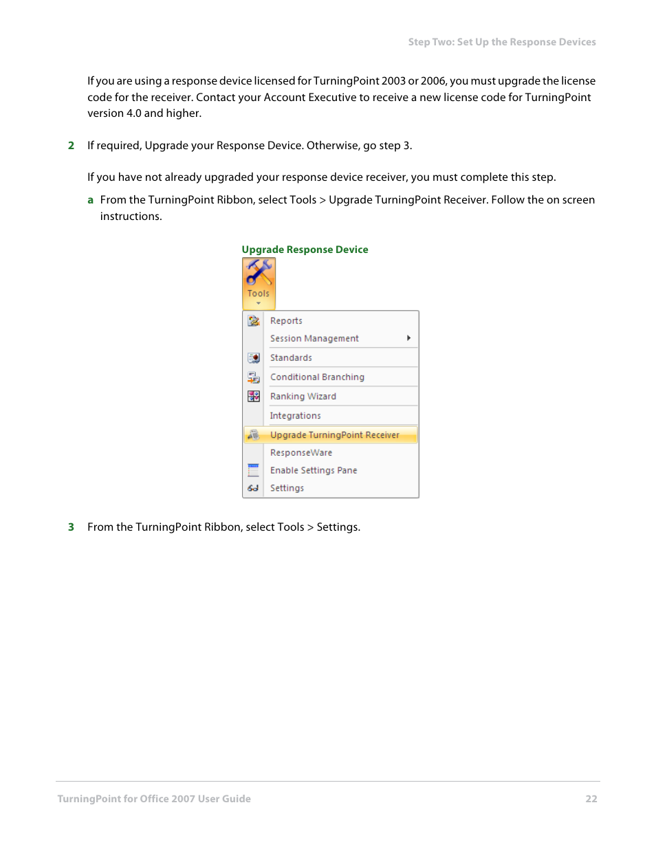 Turning Technologies TurningPoint User Manual | Page 22 / 282