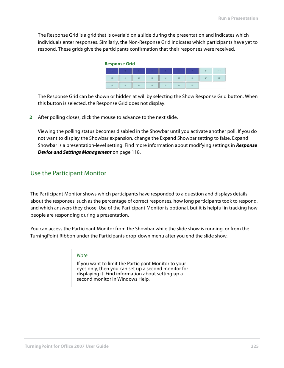 Use the participant monitor | Turning Technologies TurningPoint User Manual | Page 225 / 282