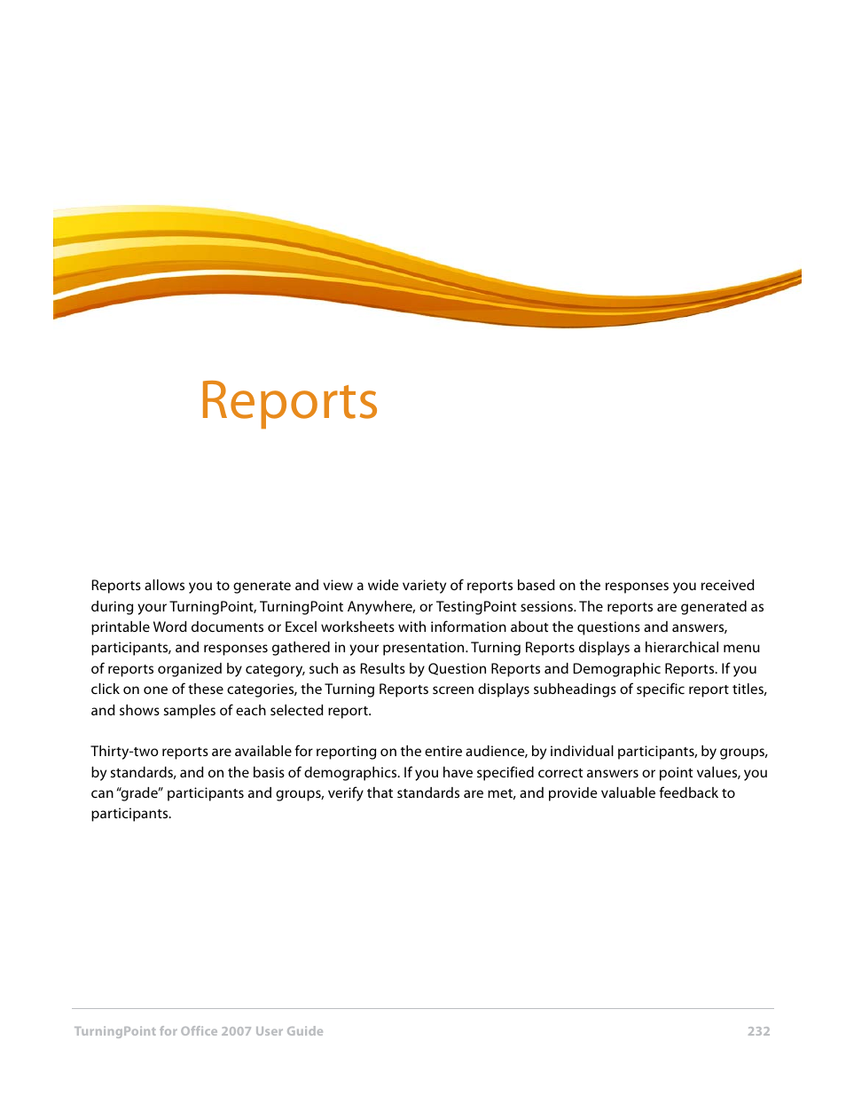 8 reports | Turning Technologies TurningPoint User Manual | Page 232 / 282