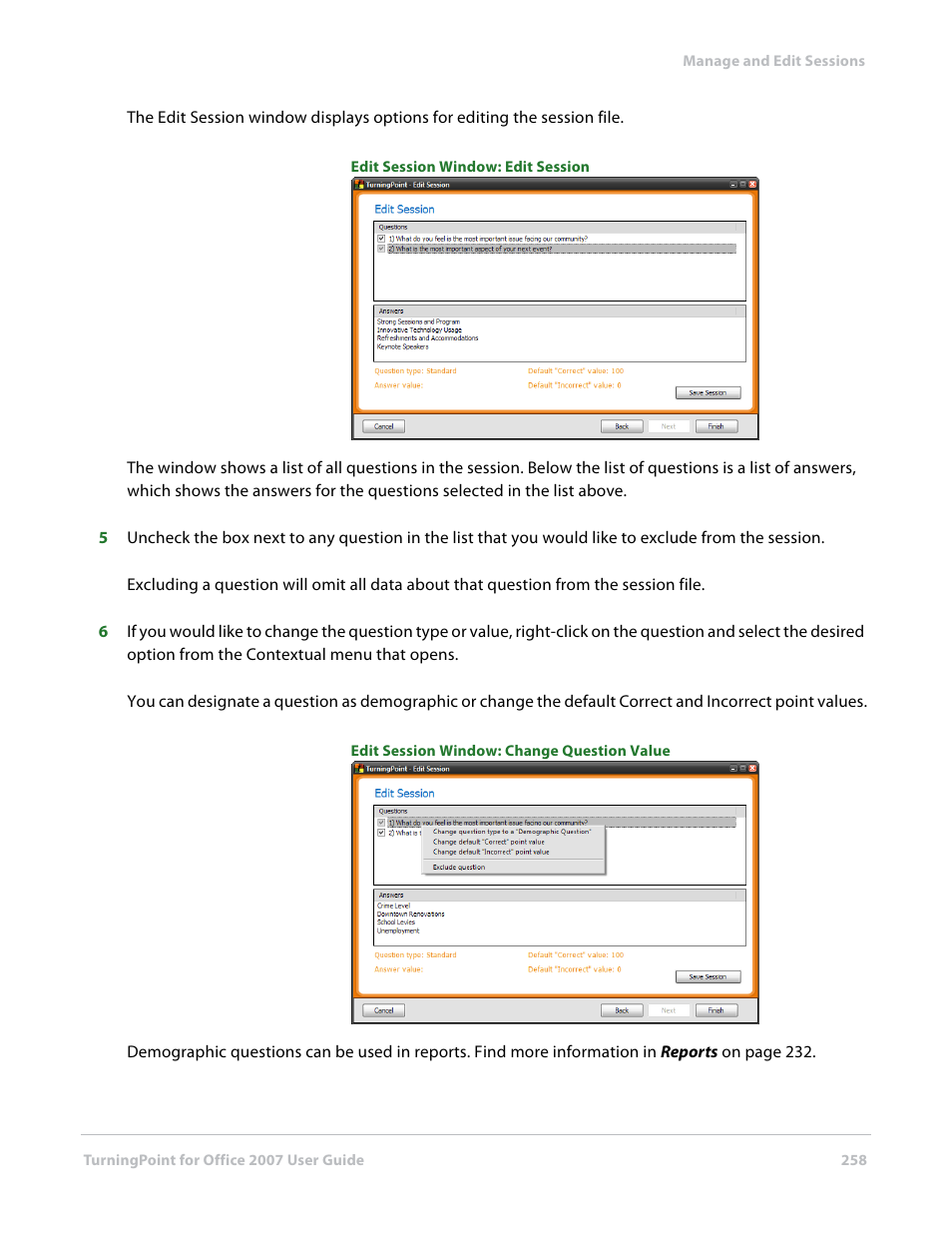 Turning Technologies TurningPoint User Manual | Page 258 / 282