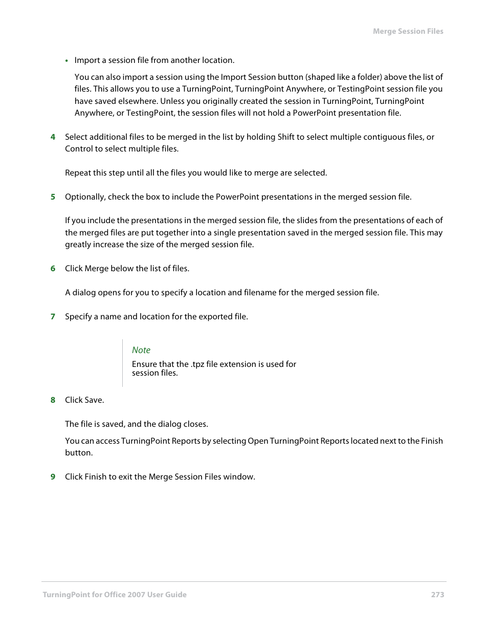 Turning Technologies TurningPoint User Manual | Page 273 / 282