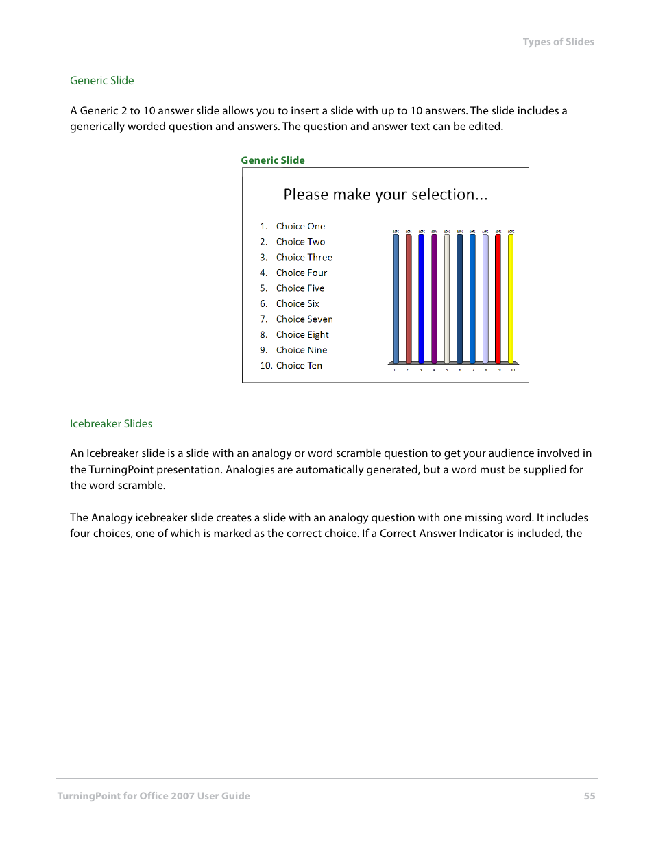 Turning Technologies TurningPoint User Manual | Page 55 / 282