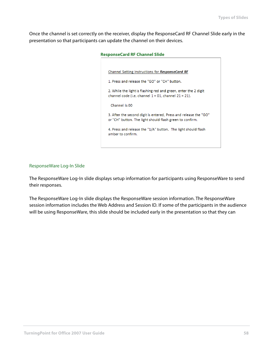 Turning Technologies TurningPoint User Manual | Page 58 / 282