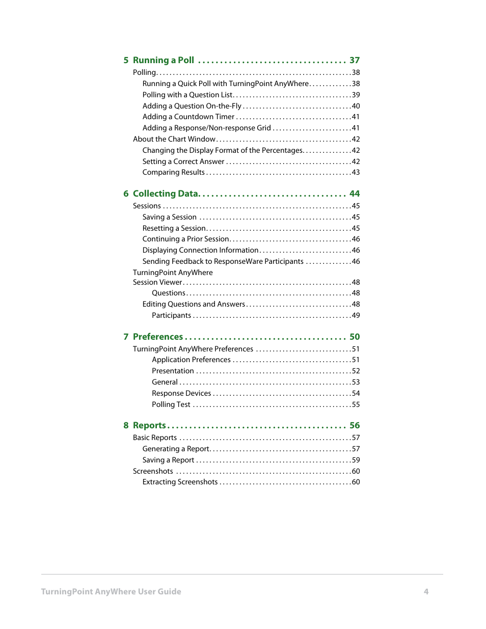 Turning Technologies TurningPoint AnyWhere User Manual | Page 4 / 70