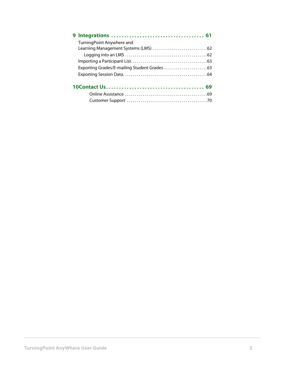 Turning Technologies TurningPoint AnyWhere User Manual | Page 5 / 70