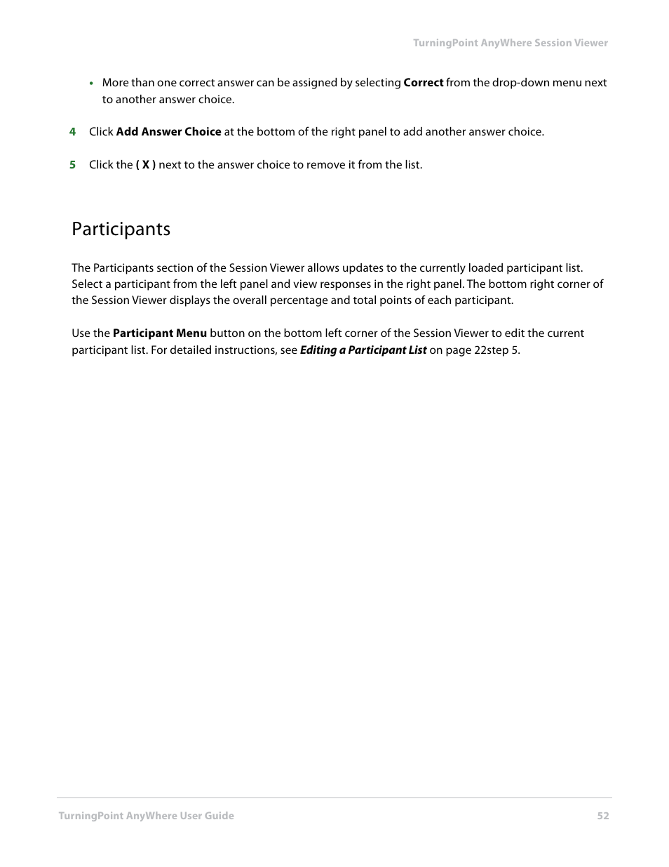 Participants | Turning Technologies TurningPoint AnyWhere User Manual | Page 53 / 76