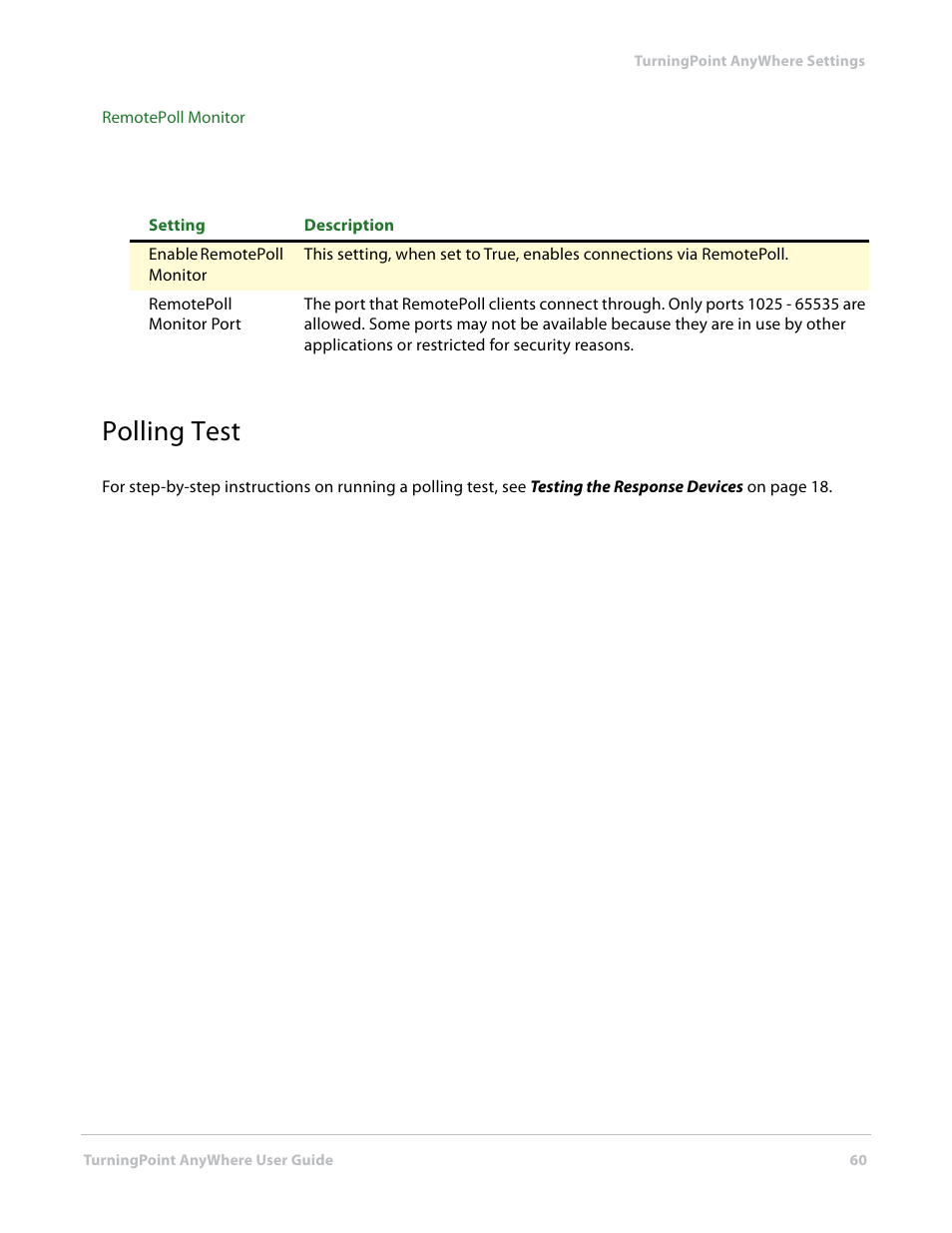 Polling test | Turning Technologies TurningPoint AnyWhere User Manual | Page 61 / 76