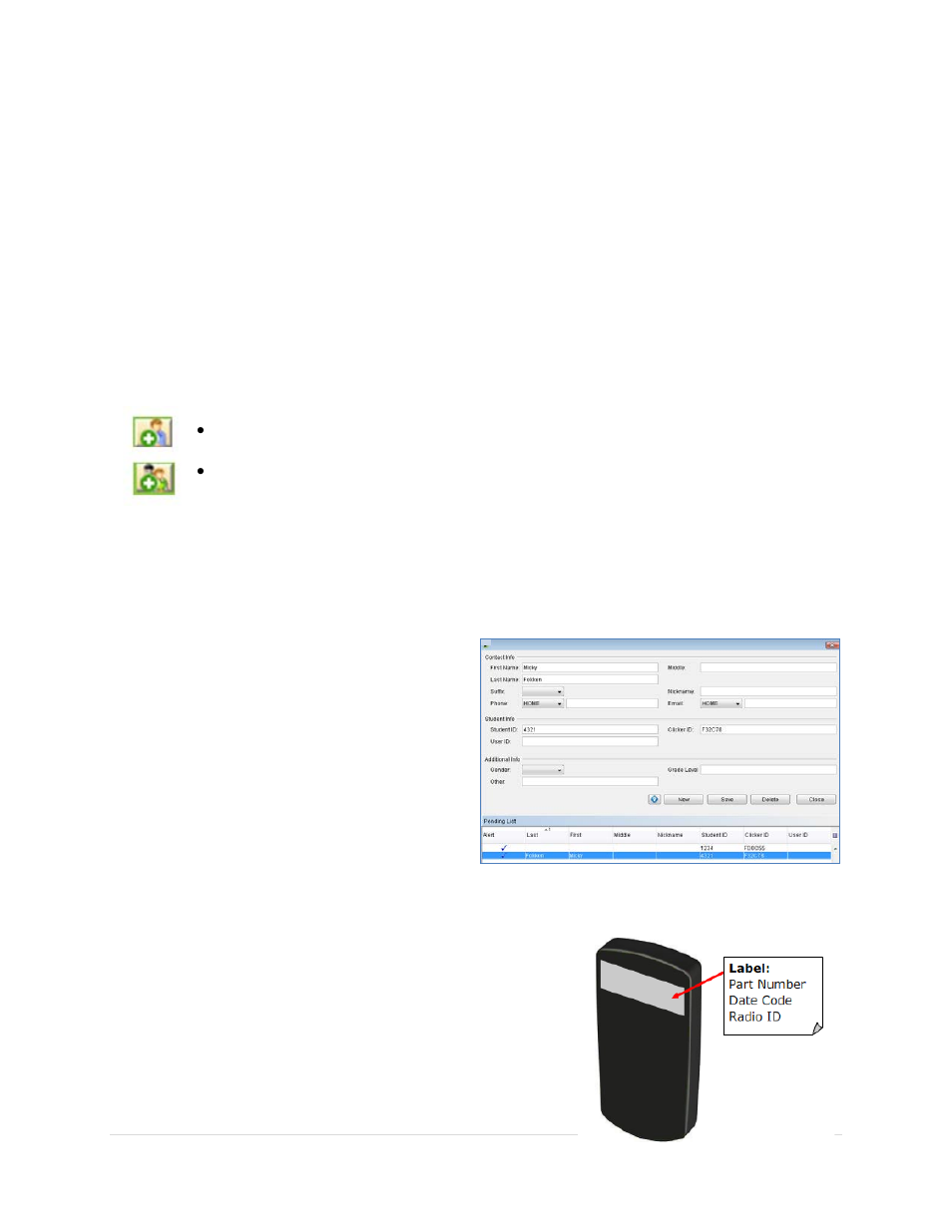 Manually enter students into the roster | Turning Technologies Response User Manual | Page 22 / 88