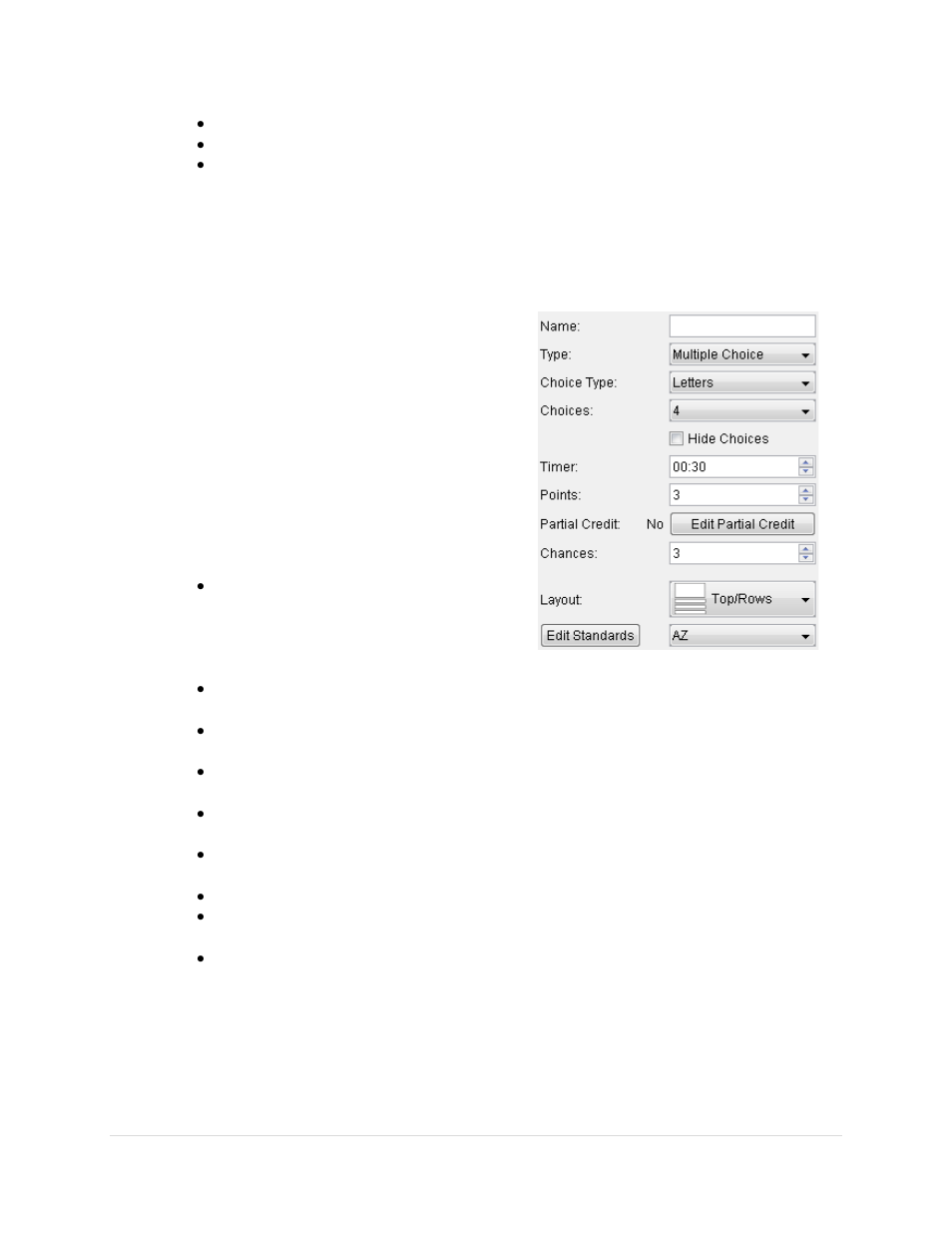 Question properties, Name, Type | Turning Technologies Response User Manual | Page 53 / 88