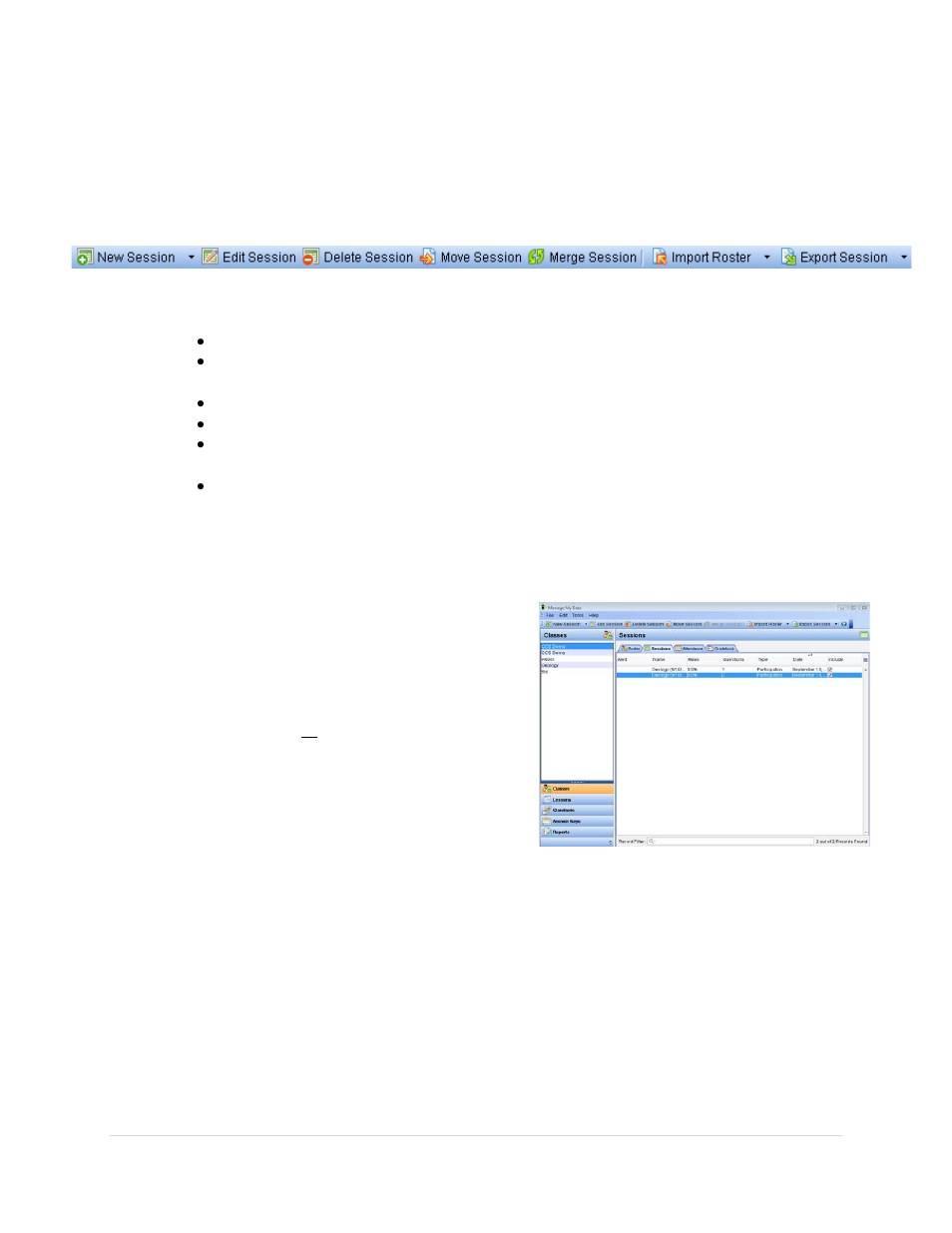 View session data, Reviewing an administered session | Turning Technologies Response User Manual | Page 67 / 88