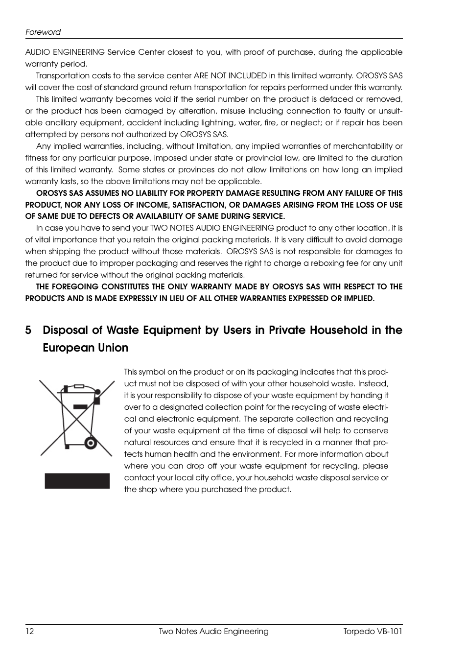 Two Notes VB-101 User Manual | Page 12 / 53