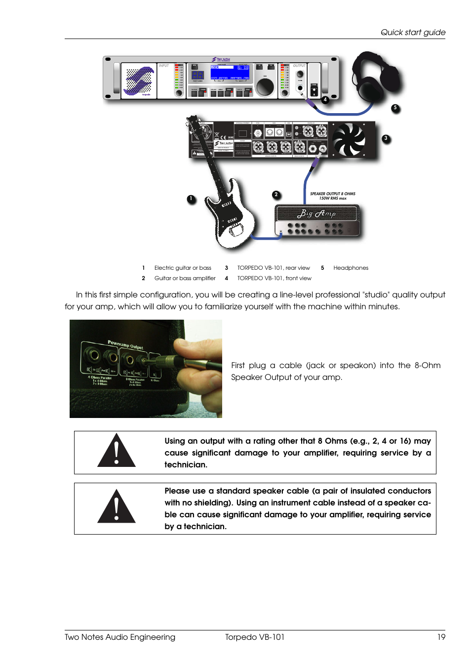 Quick start guide | Two Notes VB-101 User Manual | Page 19 / 53