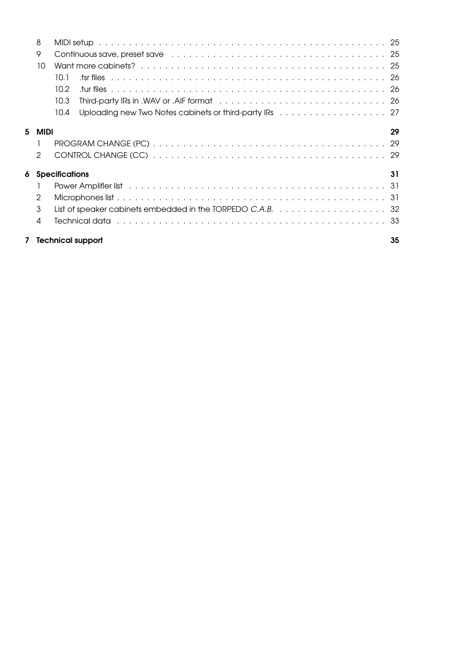 Two Notes C.A.B. User Manual | Page 6 / 35