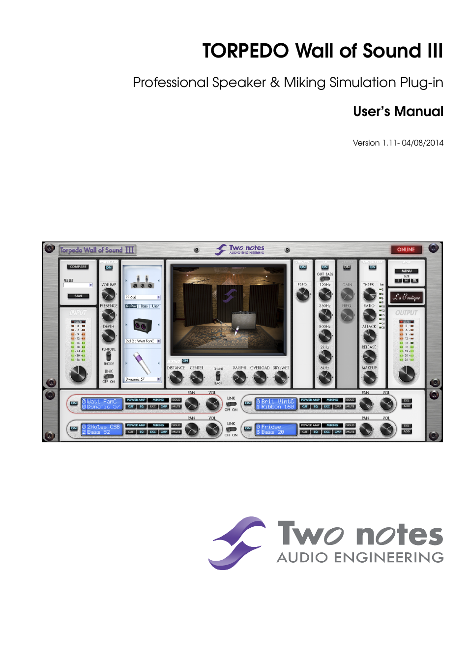 Two Notes Wall of Sound III User Manual | 28 pages