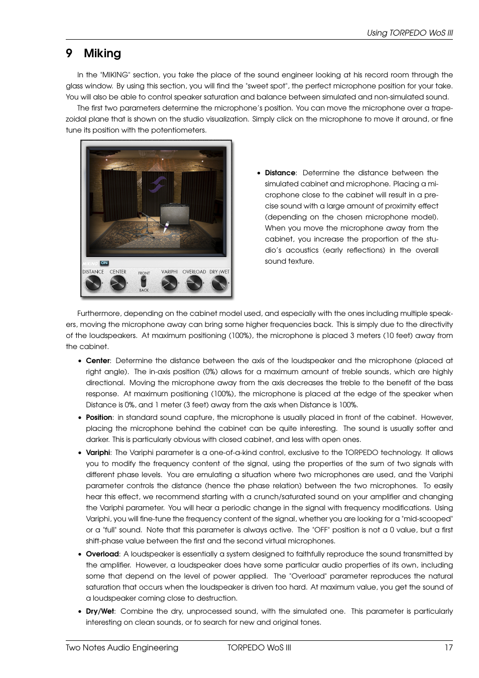 Miking, 9miking | Two Notes Wall of Sound III User Manual | Page 18 / 28