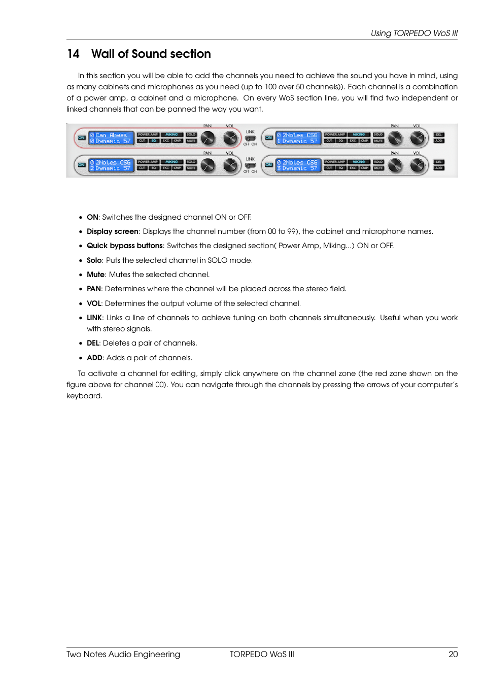 Wall of sound section | Two Notes Wall of Sound III User Manual | Page 21 / 28