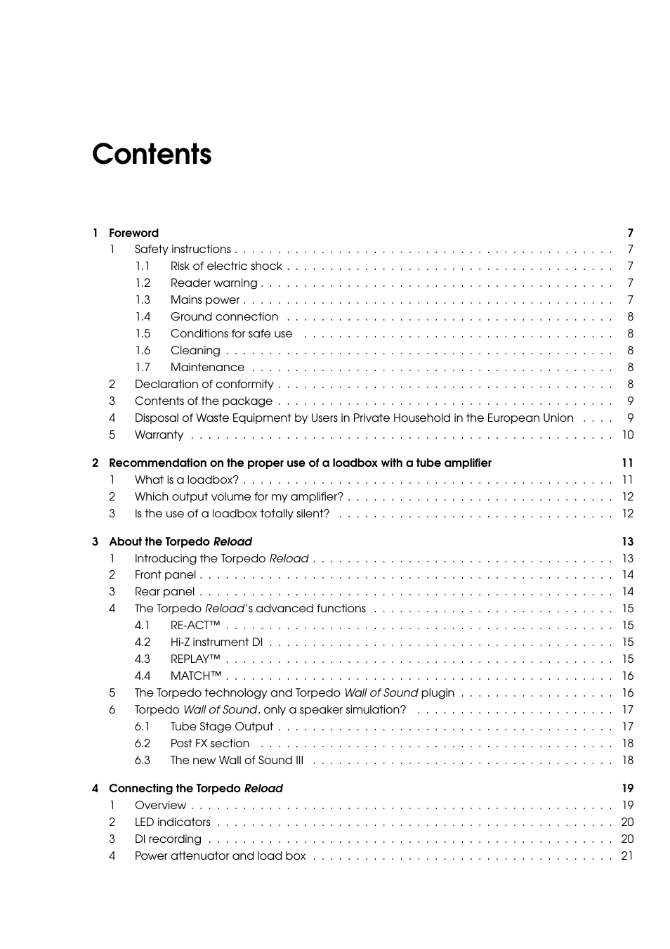 Two Notes Reload User Manual | Page 5 / 51