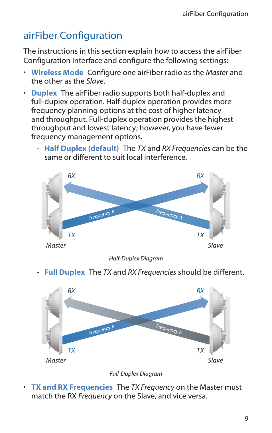 Airfiber configuration | Ubiquiti Networks airFibe5 User Manual | Page 11 / 44