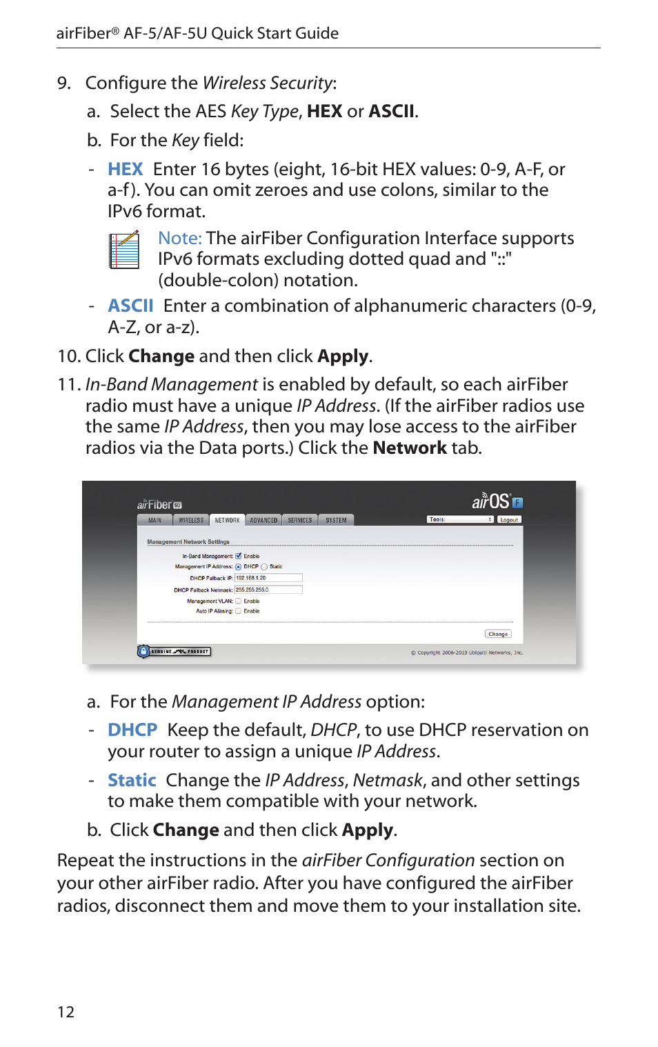 Ubiquiti Networks airFibe5 User Manual | Page 14 / 44