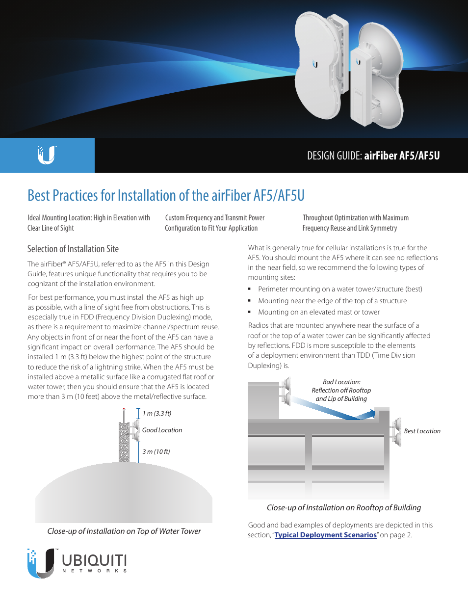 Ubiquiti Networks airFibe5 User Manual | 4 pages